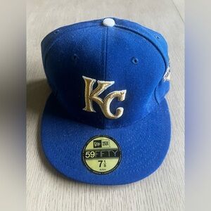 New Era 59FIFTY KC Royals Fitted Cap in Royal Blue and Gold Trim
